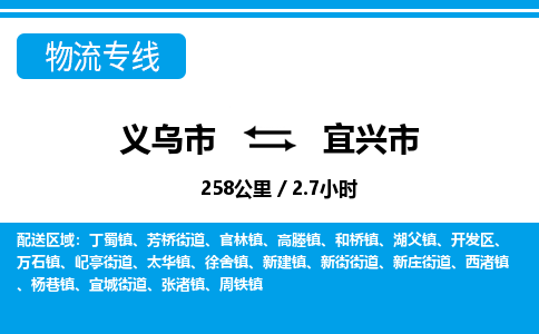 義烏市到宜興市物流專(zhuān)線(xiàn)-義烏市至宜興市貨運(yùn)公司