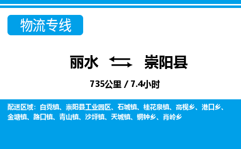 麗水到崇陽(yáng)縣物流專線-麗水至崇陽(yáng)縣貨運(yùn)公司