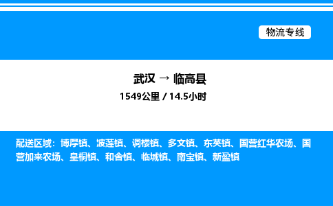 武漢到臨高縣物流專(zhuān)線(xiàn)-武漢至臨高縣貨運(yùn)公司