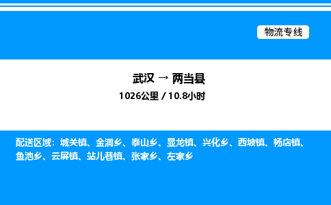武漢到兩當(dāng)縣物流專線-武漢至兩當(dāng)縣貨運公司