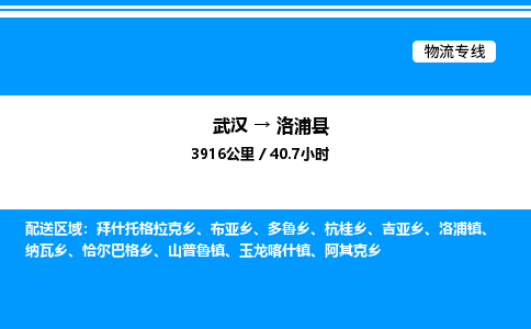 武漢到洛浦縣物流專(zhuān)線-武漢至洛浦縣貨運(yùn)公司
